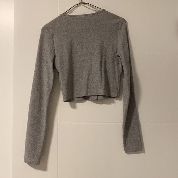 Grey Zara Knit Button Up Shirt. Size Medium but would fit small. - Picture 2 of 4